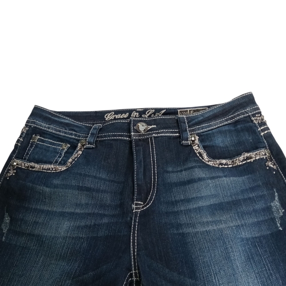 GRACE in LA WOMEN'S BOOTCUT BLUE JEANS SIZE‎ 13 EASY FIT VGC - Picture 3 of 9